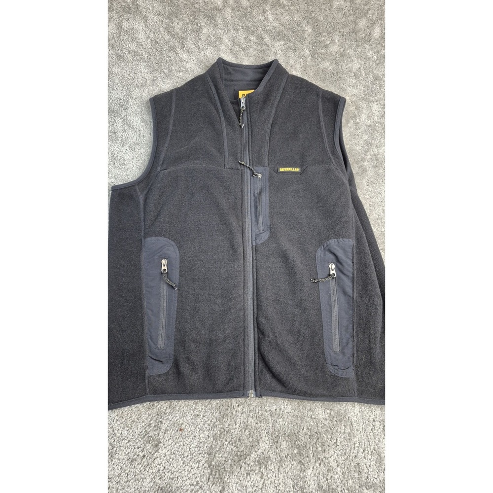 Caterpillar CAT Mens Fleece Vest‎ Mens Large Dark Heather Grey